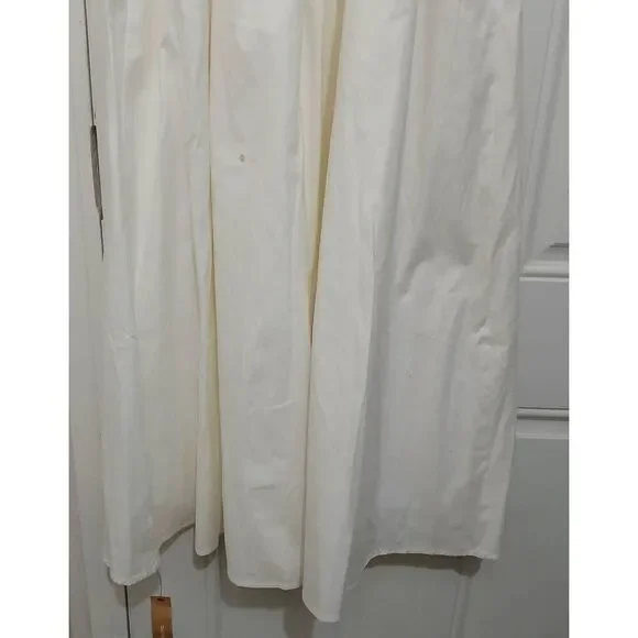 Reformation women small Bennie square neck long maxi ivory cream milk maid dress - Picture 6 of 11